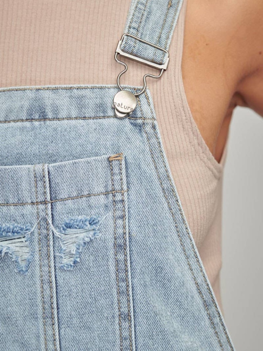 ******NWT******** Nature Denim Flare Fit Denim Overalls - Picture 4 of 6